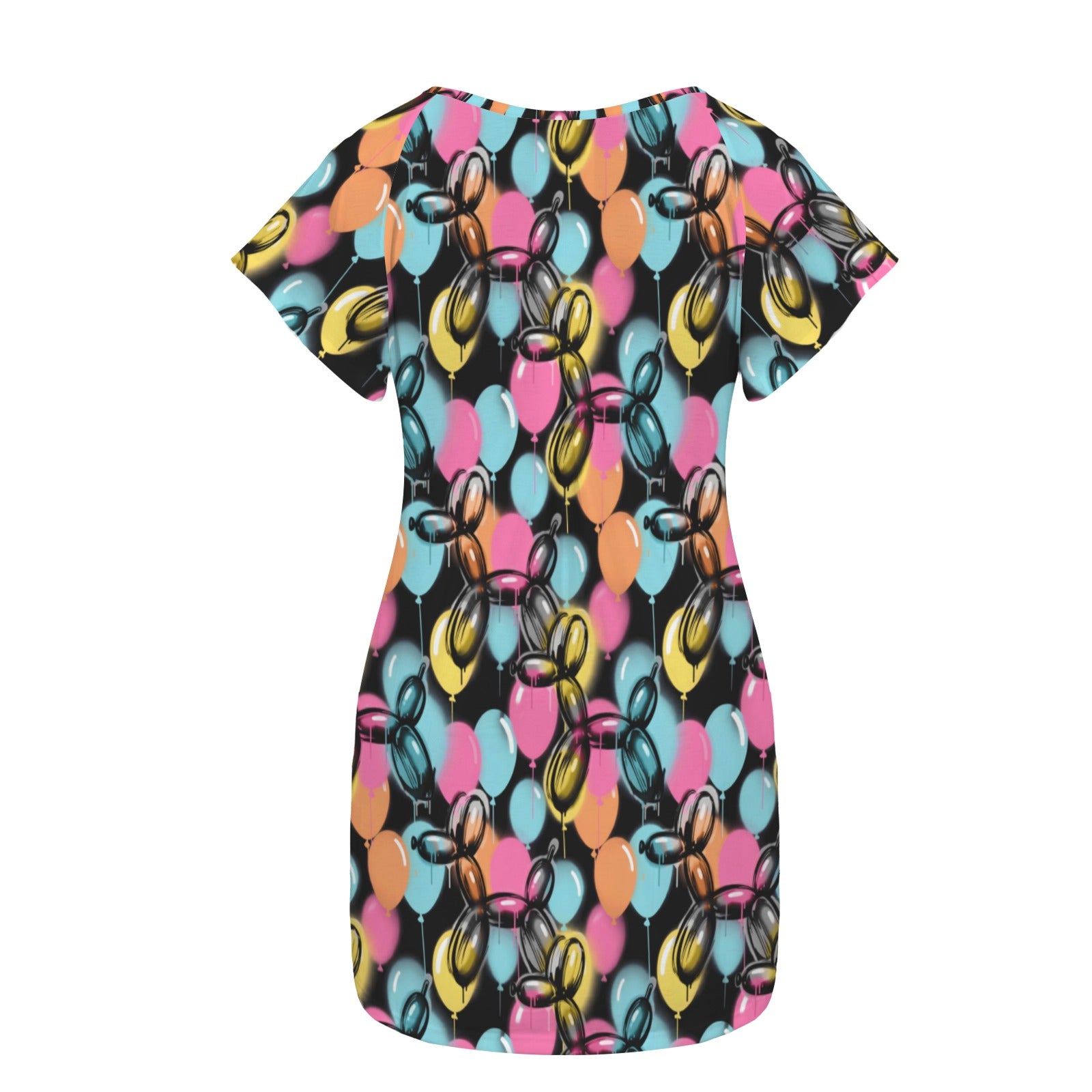 Graffiti Women's Shirt Dress with Pockets