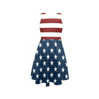 Patriotic Pups Women’s Fit & Flare Sleeveless Dress