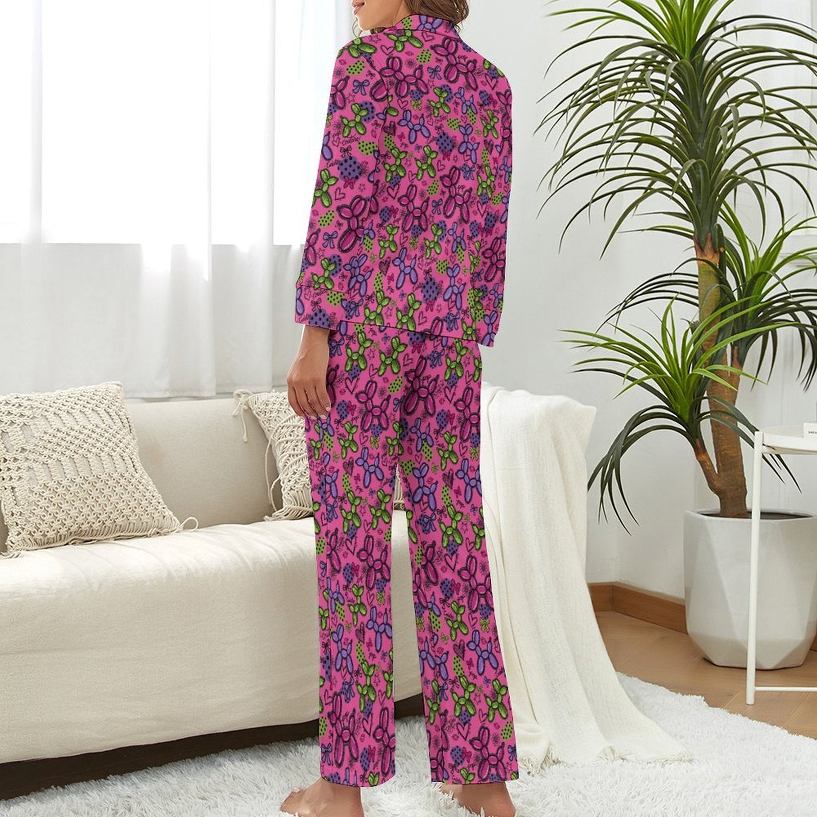 Pop Couture Women's Long Sleeve Pajama Set