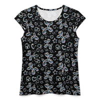 Bubble Balloon Dogs Women's Ice Silk Shirt
