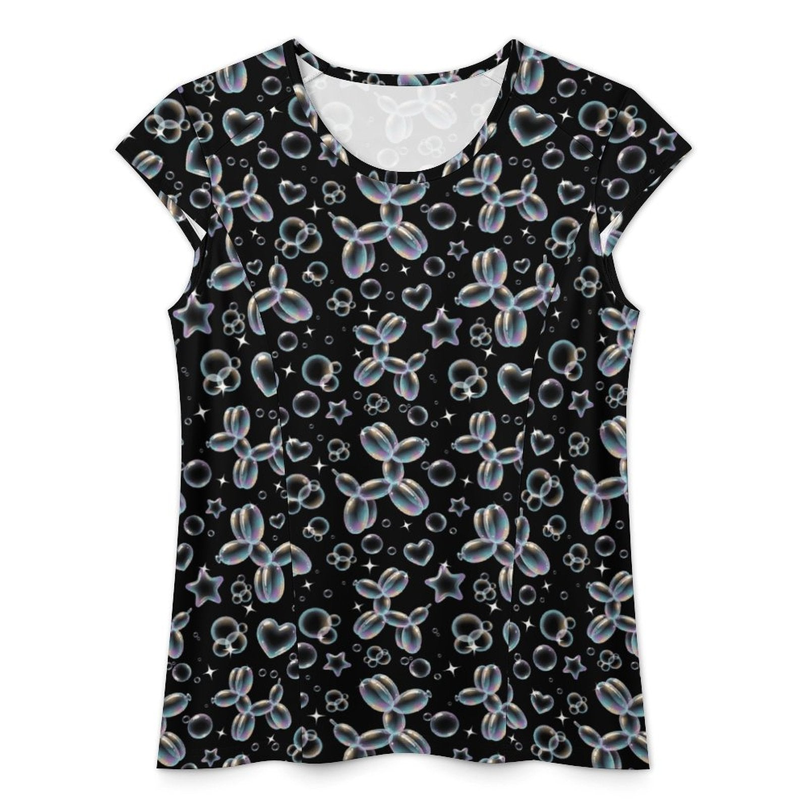 Bubble Balloon Dogs Women's Ice Silk Shirt