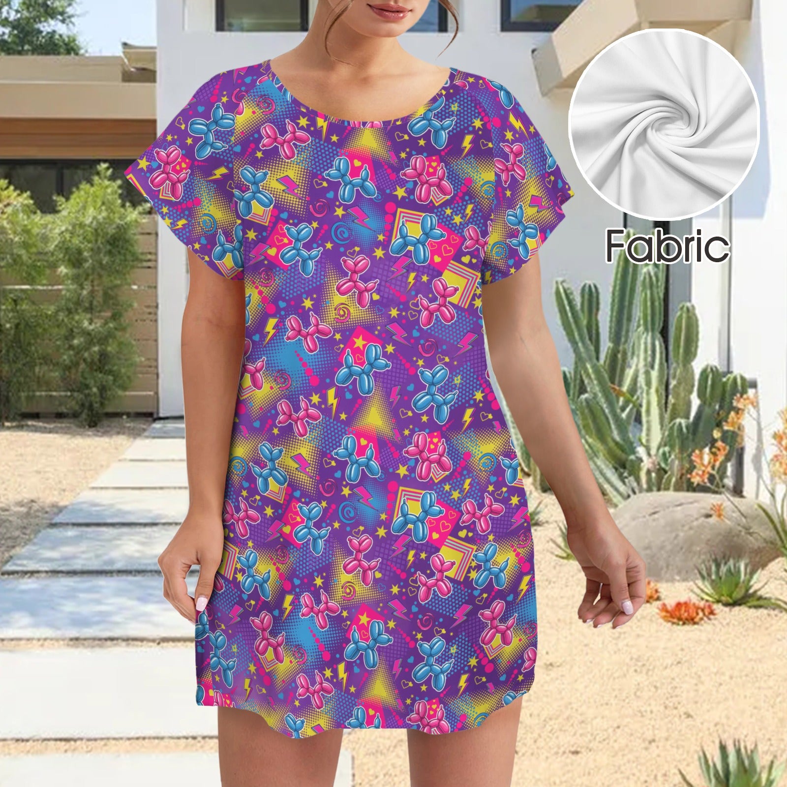 Electric Parade Women's Shirt Dress with Pockets