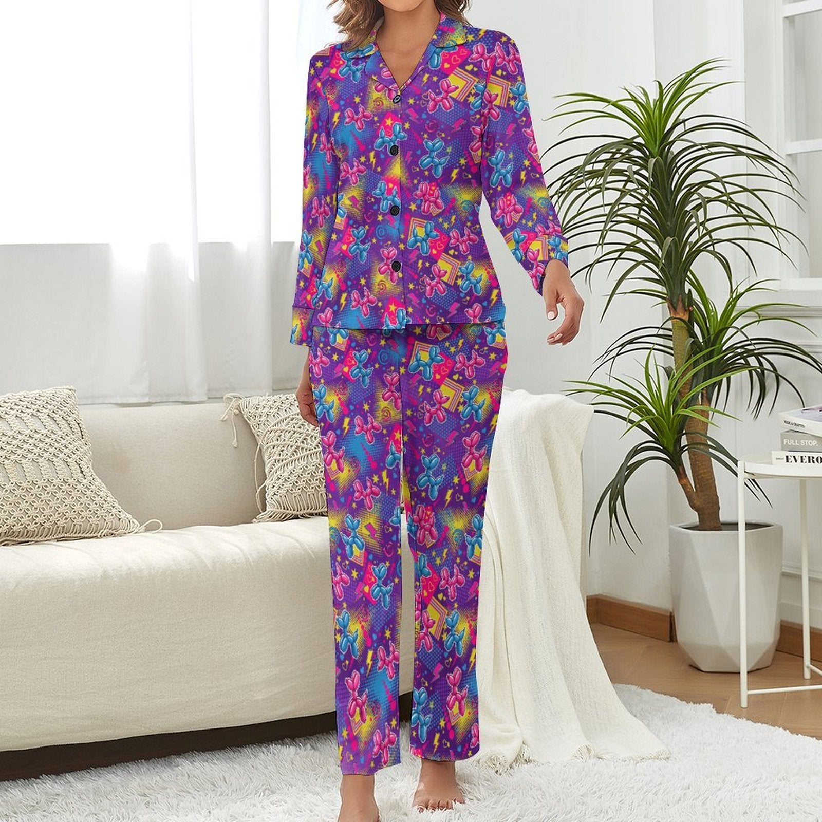 Electric Parade Women's Long Sleeve Pajama Set