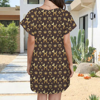 Decadent Dogs Women's Shirt Dress with Pockets