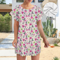 Petal Pop Women's Shirt Dress with Pockets