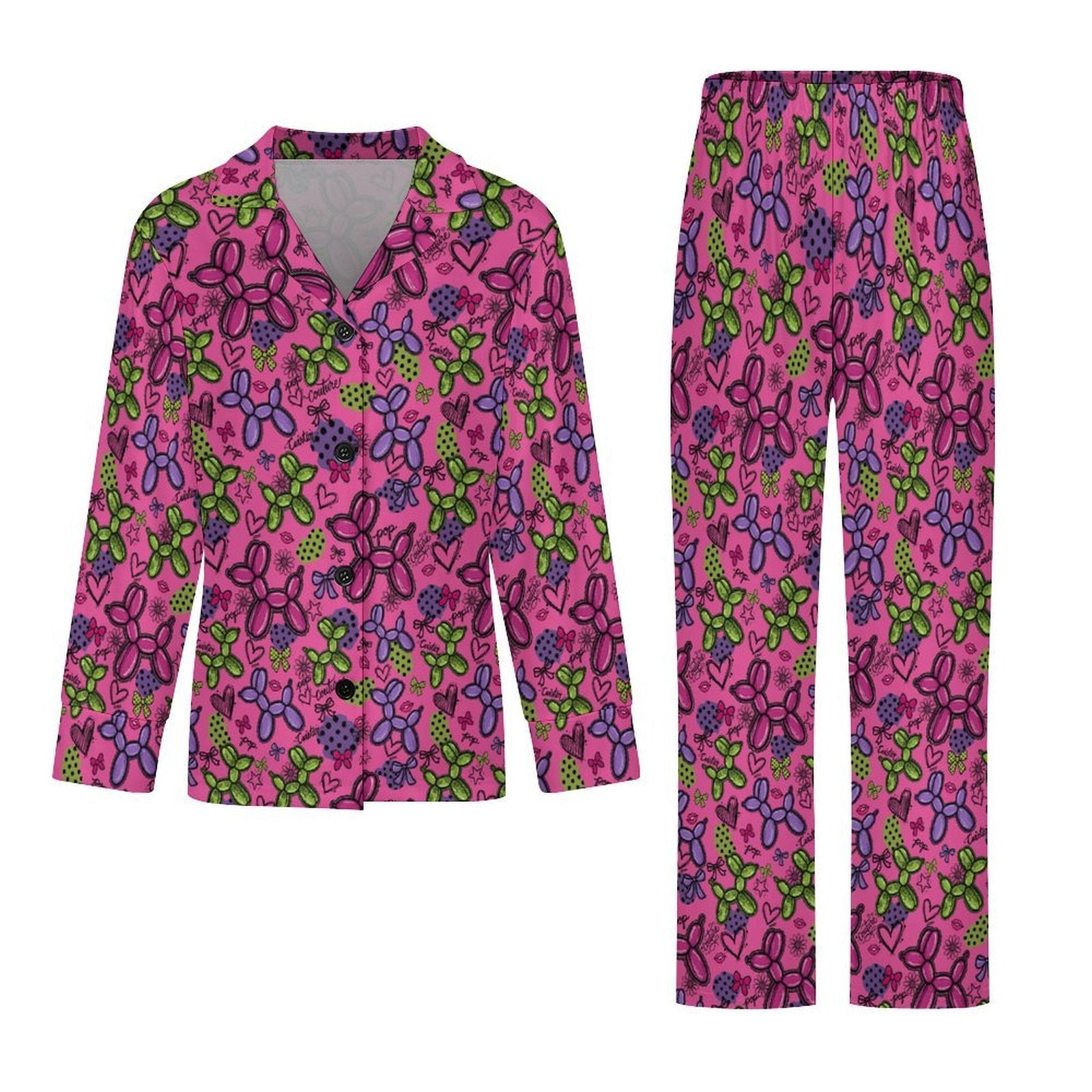 Pop Couture Women's Long Sleeve Pajama Set