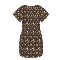 Decadent Dogs Women's Shirt Dress with Pockets