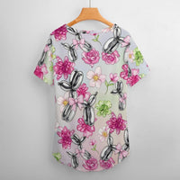 Petal Pop Women's Ice Silk V-Neck Top