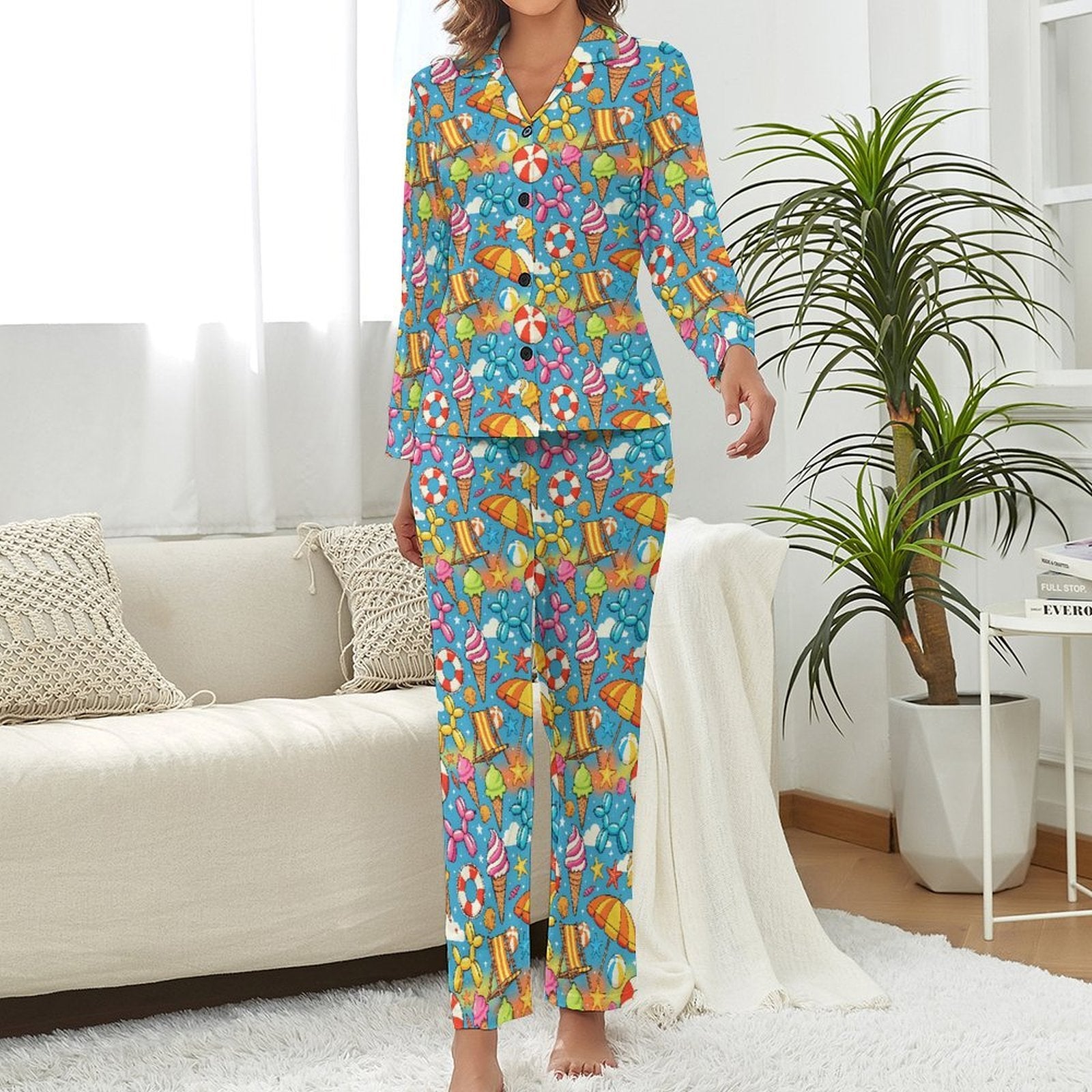 Summer Lovin' Women's Long Sleeve Pajama Set