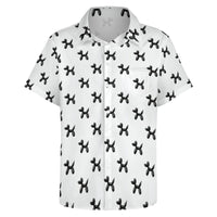 Classy Balloon Dogs Women's Short Sleeve Button-Up Blouse