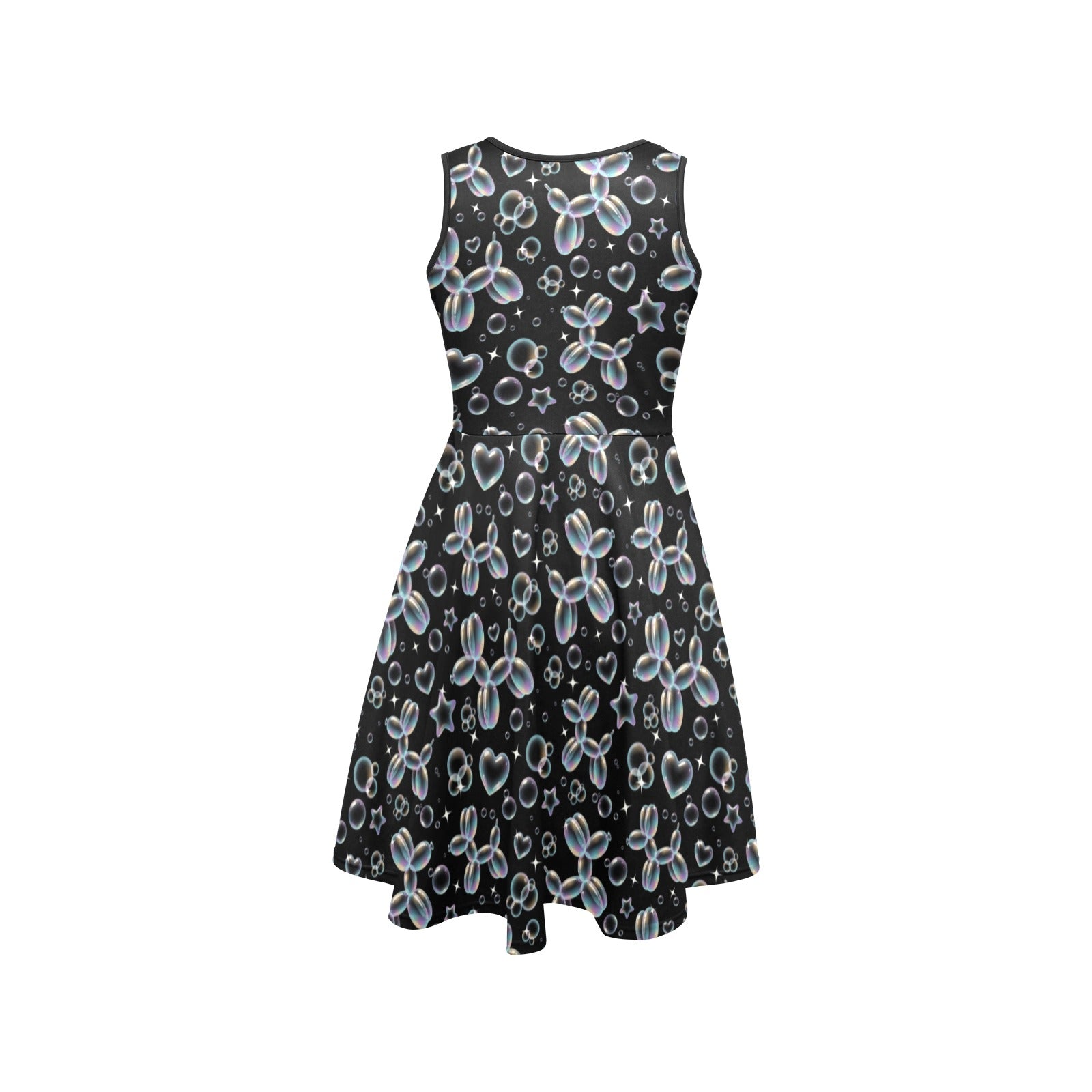 Bubble Balloon Dogs Women’s Fit & Flare Sleeveless Dress