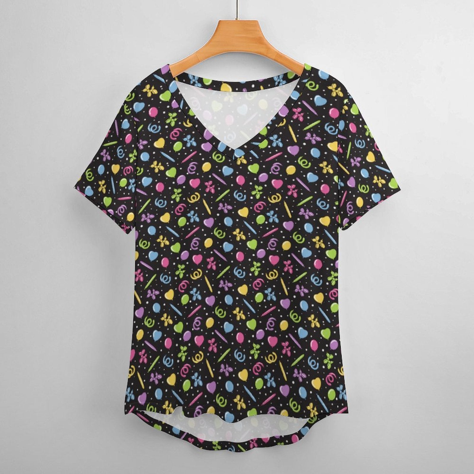 Twisty Pop - Women's Ice Silk V-Neck Top