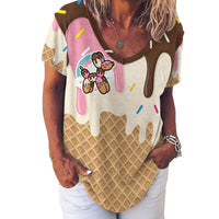 Drip Dog Women's Ice Silk V-Neck Top