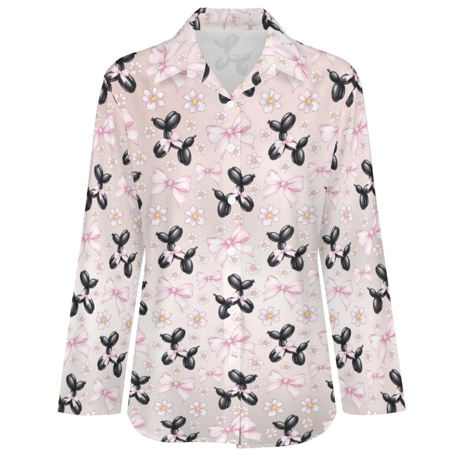 Bow Wow Women's Long Sleeve Button-Up Blouse