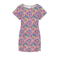 Aurora Pop Women's Shirt Dress with Pockets