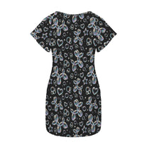 Bubble Balloon Dogs Women's Shirt Dress with Pockets