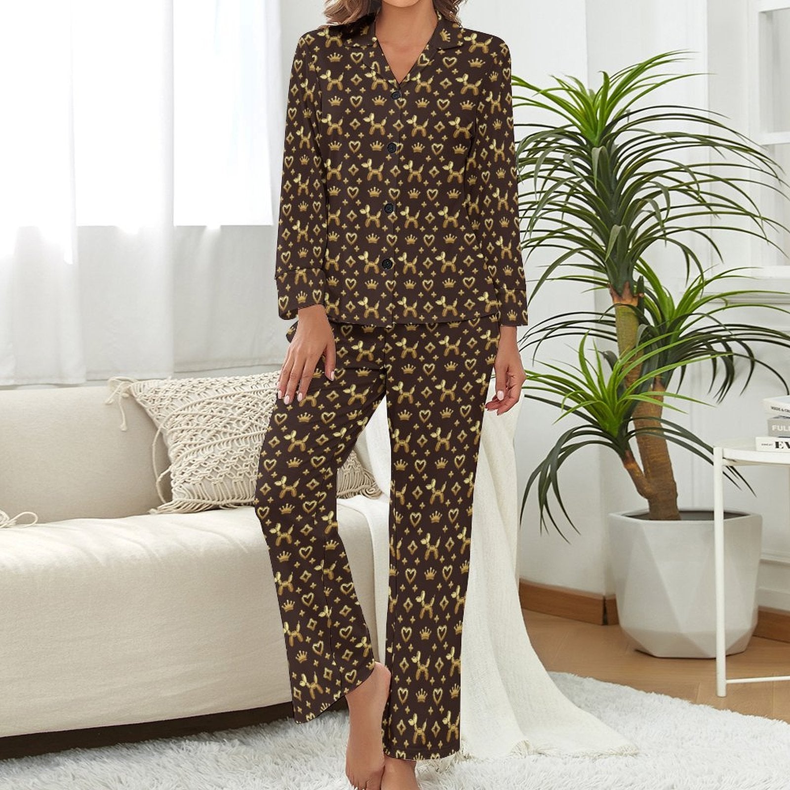 Decadent Dogs Women's Long Sleeve Pajama Set