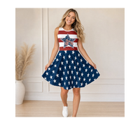 Patriotic Pups Women’s Fit & Flare Sleeveless Dress