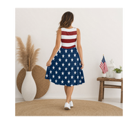 Patriotic Pups Women’s Fit & Flare Sleeveless Dress